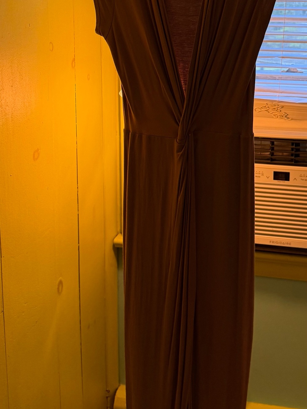 Rolla Coster Brown Twist-Front Maxi Dress